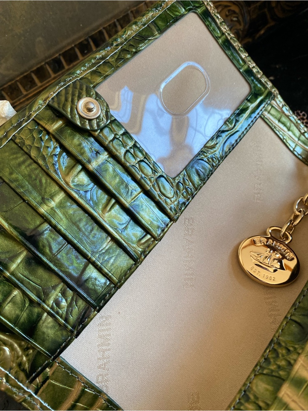 Brahmin MINUETTE Croc Embossed Crossbody - Picture 9 of 16